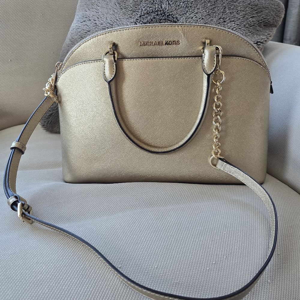 Gold leather Michael Kors purse